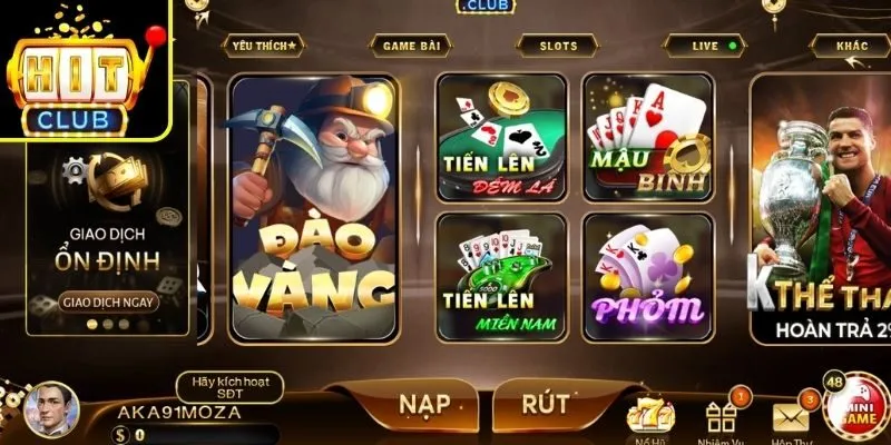 Tổng quan về sảnh game bài thiết kế trực quan